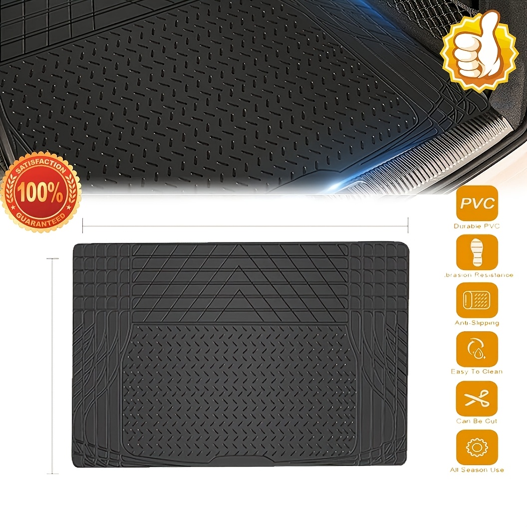 TEMU Vehicle Mat Universal Fit Liner All Weather Protection Seat Back Protector Trunk Mat Compatible With Most Cars Suv Sedan Slip-resistant,