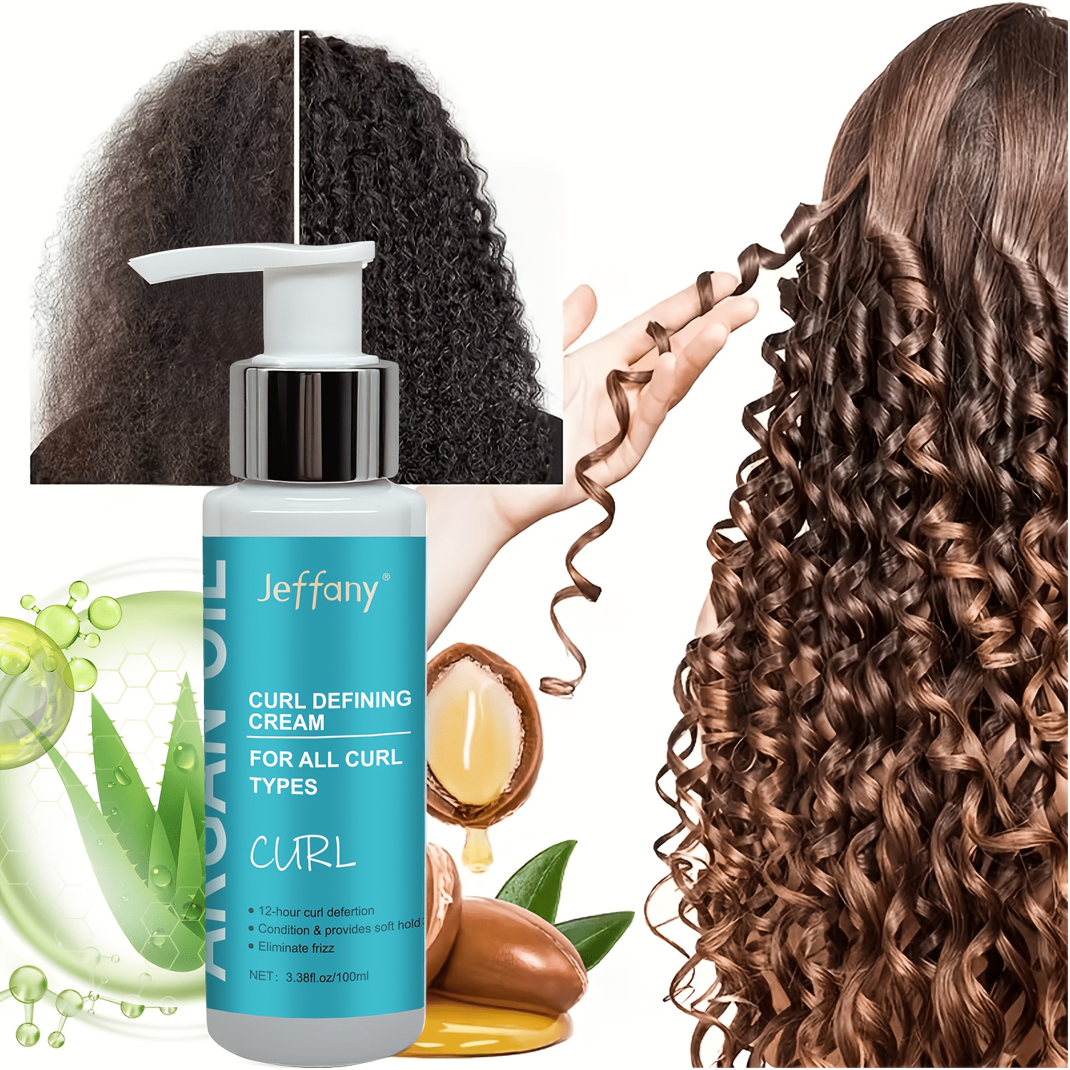 moroccan curly hair styling infused moroccan nut oil aloe - Temu Mauritius