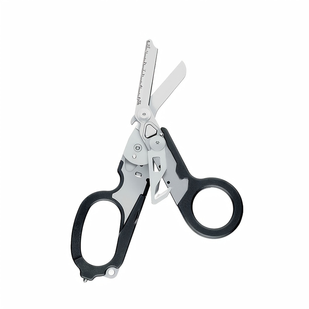 6-in-1 Scissors, Multi-tool Scissors, Folding Scissors With Cutter And Glass Breaker