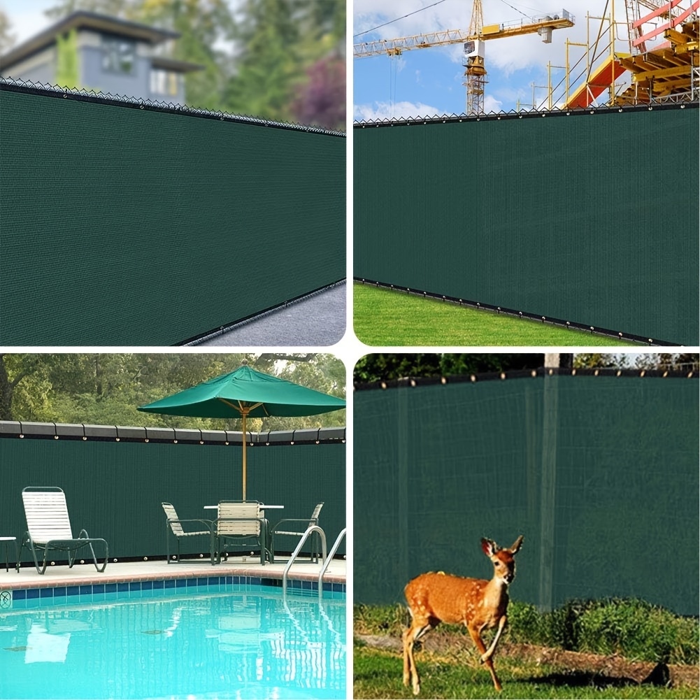 Malla De Sombreo 85% Rayas Blancas Y Verdes - Para Terrazas, Patios Y Piscinas, Con Ojales Y Cordón, Fácil Instalación, Material HDPE Resistente
