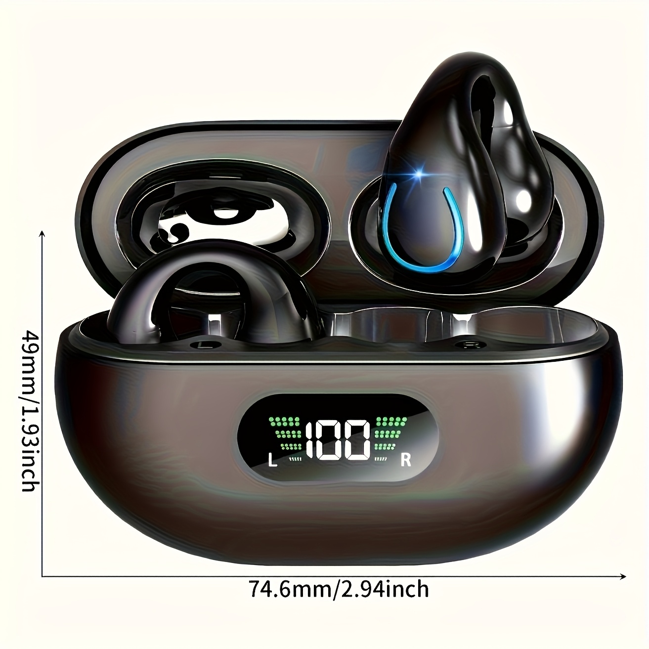 Truly Open Wireless Earbuds (Wireless 5.4 TWS), Experience 360° Ambient Awareness & All-Day Comfort. Secure Open-Ear Fit for Sports/fitness. Advanced ENC Delivers Crystal-Clear Calls. Intuitive Touch Control. LED Digital Charging Box with Real-Time Power + Long Standby. Hi-Fi Sound for Music/gaming/calls. Wireless 5.4 Ensures Ultra-Stable Low-Latency on IOS/Android. Perfect for Travel, Business Commutes, Outdoor Adventures, and Focus Sessions. Engineered for Active Lifestyles., High 9 Truly Open Wireless Earbuds (Wireless 5.4 TWS), Experience 360° Ambient Awareness & All-Day Comfort. Secure Open-Ear Fit for Sports/fitness. Advanced ENC Delivers Crystal-Clear Calls. Intuitive Touch Control. LED Digital Charging Box with Real-Time Power + Long Standby. Hi-Fi Sound for Music/gaming/calls. Wireless 5.4 Ensures Ultra-Stable Low-Latency on IOS/Android. Perfect for Travel, Business Commutes, Outdoor Adventures, and Focus Sessions. Engineered for Active Lifestyles., High - Image 9