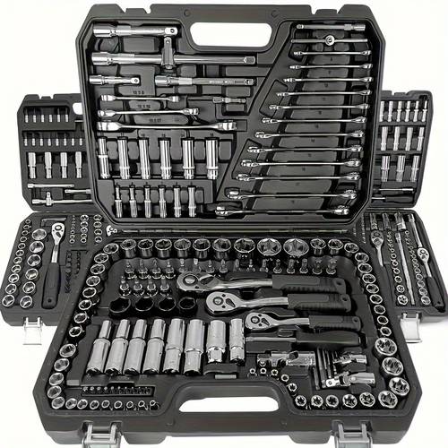 216 53 46pcs tool kit premium ratchet torque wrench diverse screwdriver set ultra portable all in for car bike motorcycle maintenance