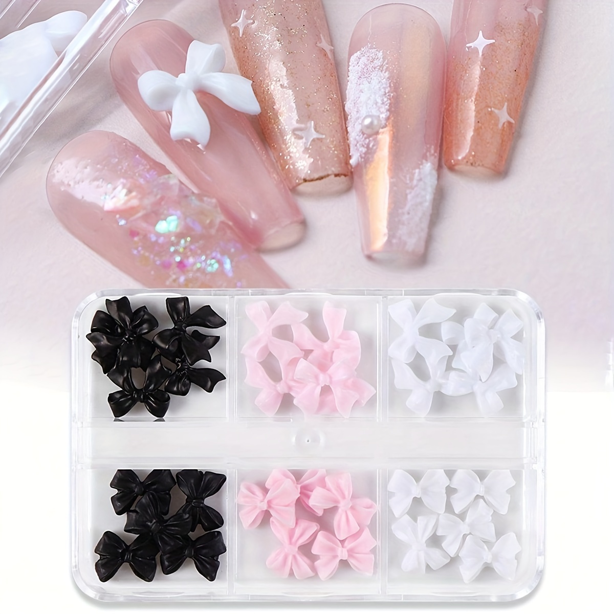 

30pcs Bowknot Nail Charms, Resin Nail Art Accessories, Nail Art Supplies For Women And Girls, Nail Art Jewelry