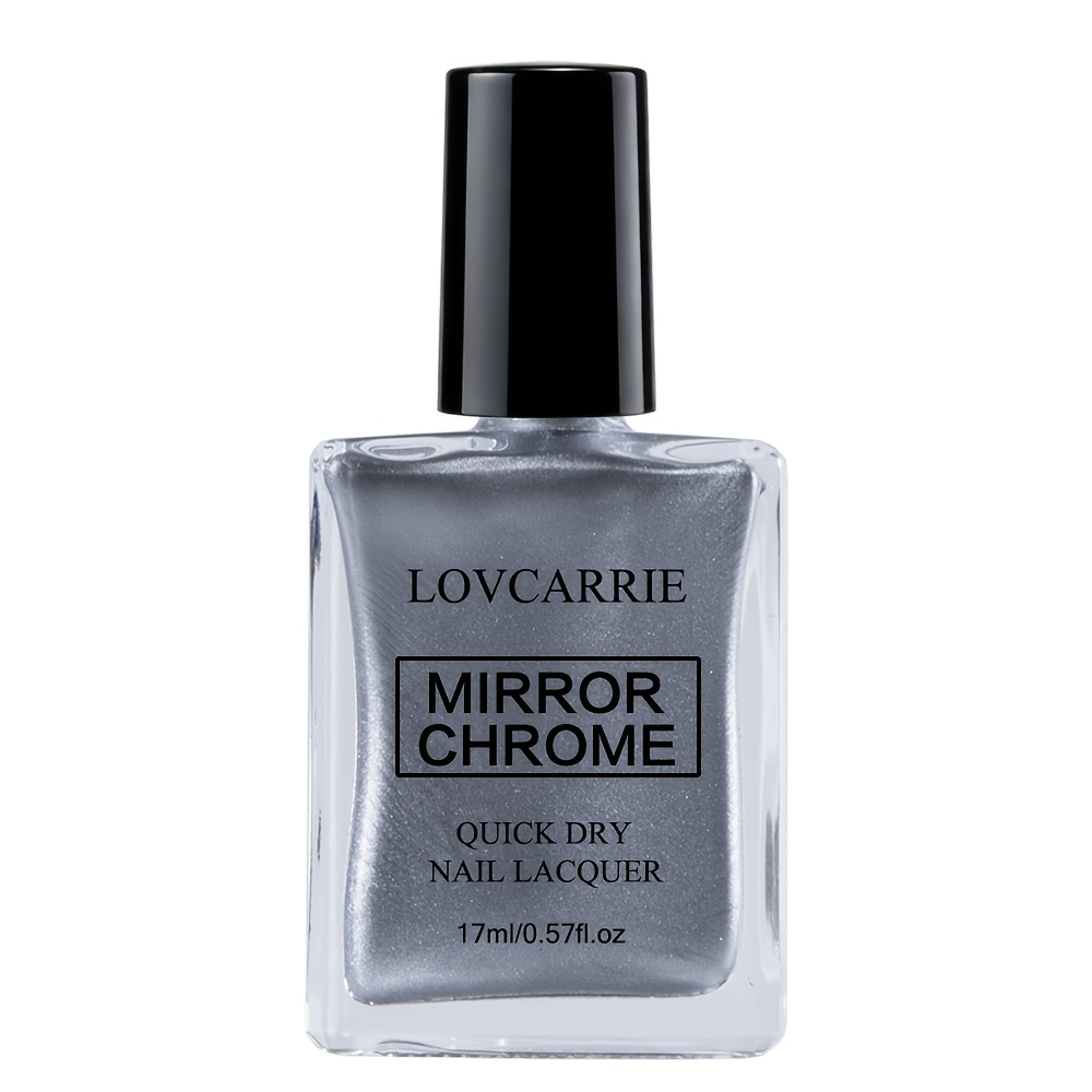 Lovcarrie Silvery Ultra-high Mirror Metallic Feel, Premium Party Essential, Quick-drying Formula, Long-lasting Shine, A Must-have For Dates
