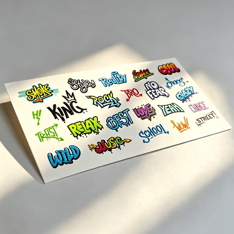 TEMU 1pc Graffiti Transparent Stickers Decals For Ho/n/ Model Train Scenery, Diorama Street Art Supplies, Layout Decoration, Cityscape Decoration,