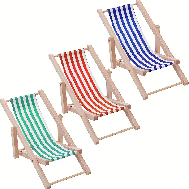 Modèle Chaise Adirondack STOBOK 10 Pièces Mini Chaise Longue Pliante - Modèle Miniature Décoration Maison De Poupée