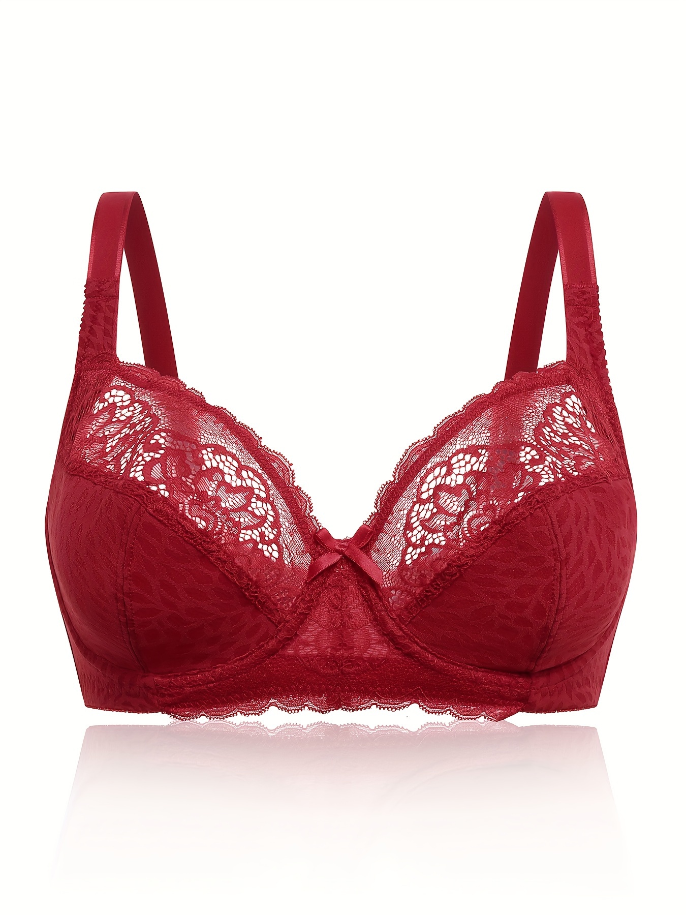 adviicd Balconette Bras for Women Full-Coverage Wirefree Bra, ComfortFlex  Fit Convertible Bra for Everyday Wear Red X-Large