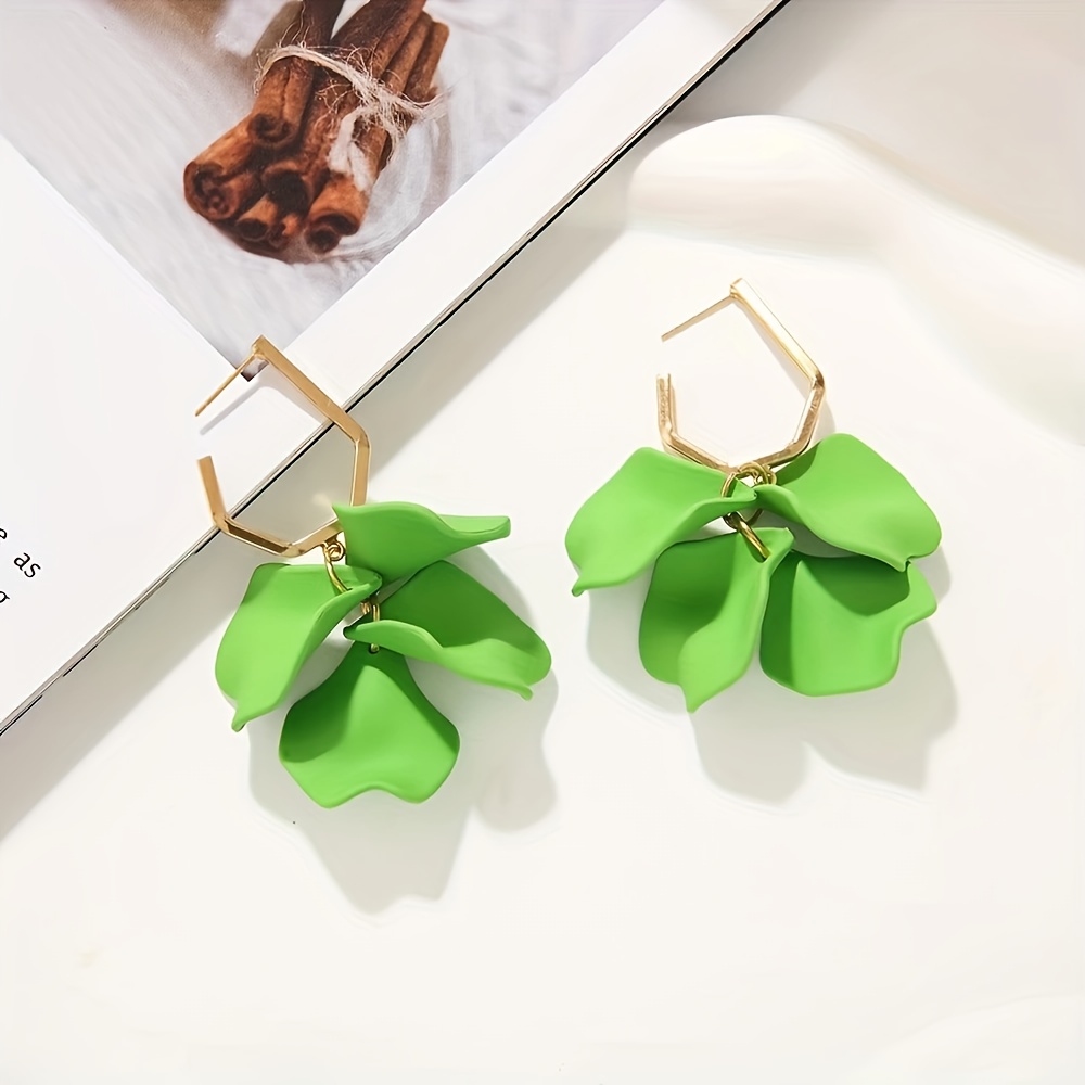 Classic Colorful Rose Petal Earrings - Party Accessory & Gift Idea