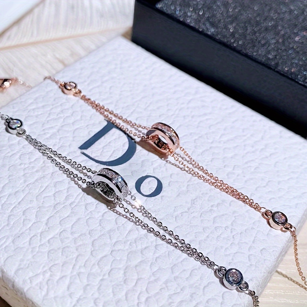 

2025 Elegant Women's Bracelet - Chain, Jewelry, Copper With Synthetic Cubic Zirconia, And Valentine's Day Gift