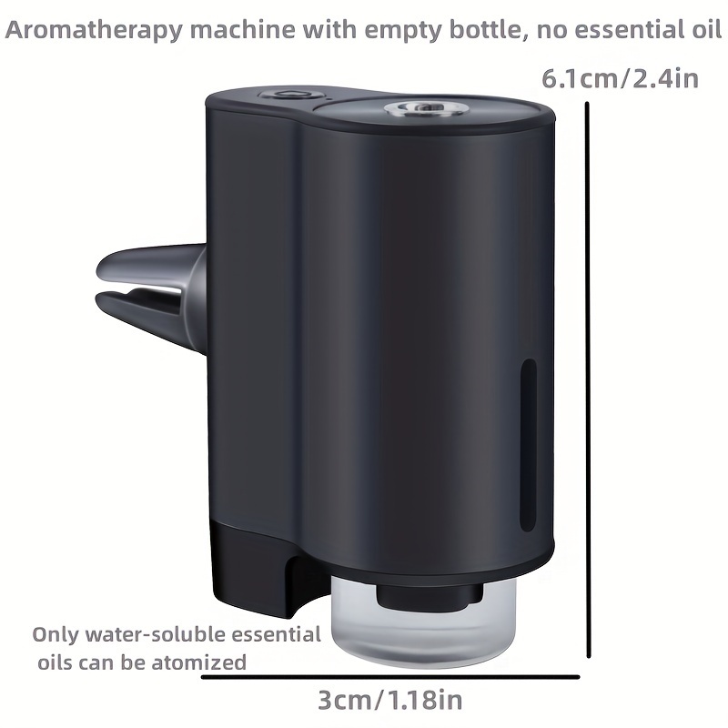 TEMU Upgraded Portable Car Air Freshener Diffuser Adjustable Mode Intelligent Car Air Freshener, Intelligent Car Aromatherapy Machine (with Empty Bottle Without Essential Oil)