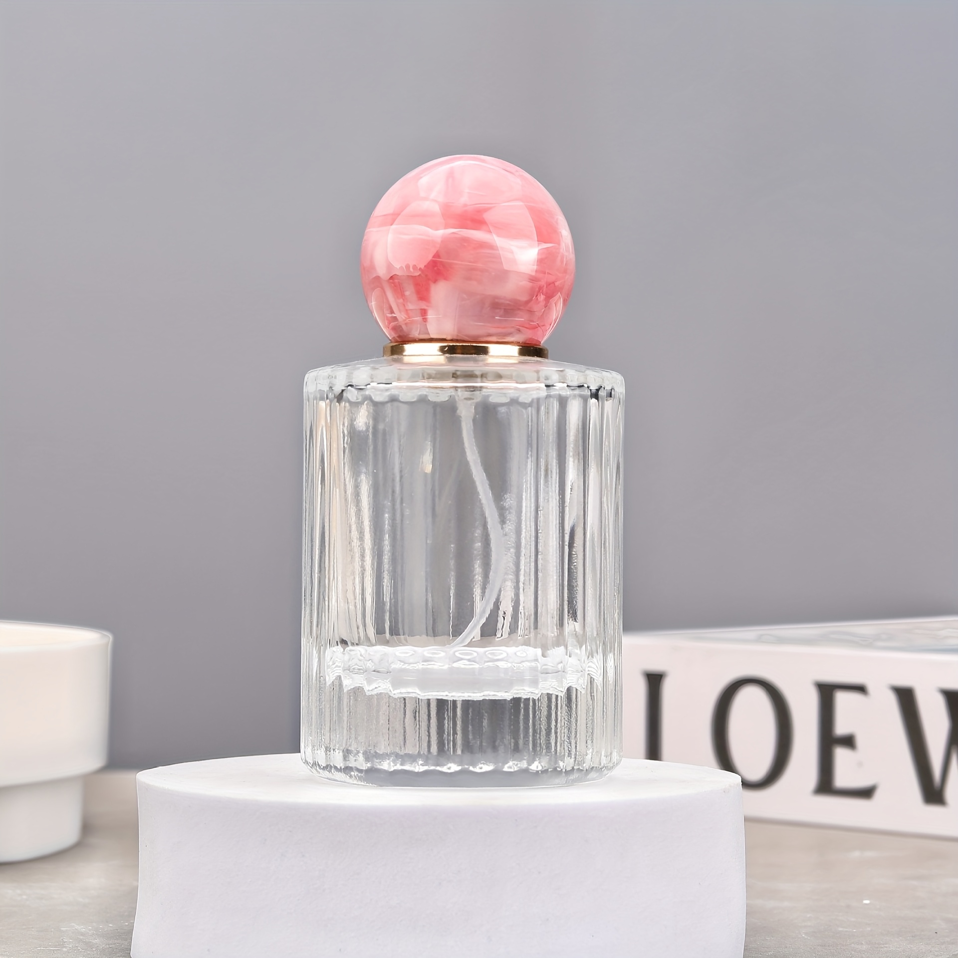 TEMU 100ml Glass Refillable Perfume Spray Bottle - Portable Travel-size Empty Bottle With Elegant , For Cologne, Essential Oils & Cosmetics, Perfume