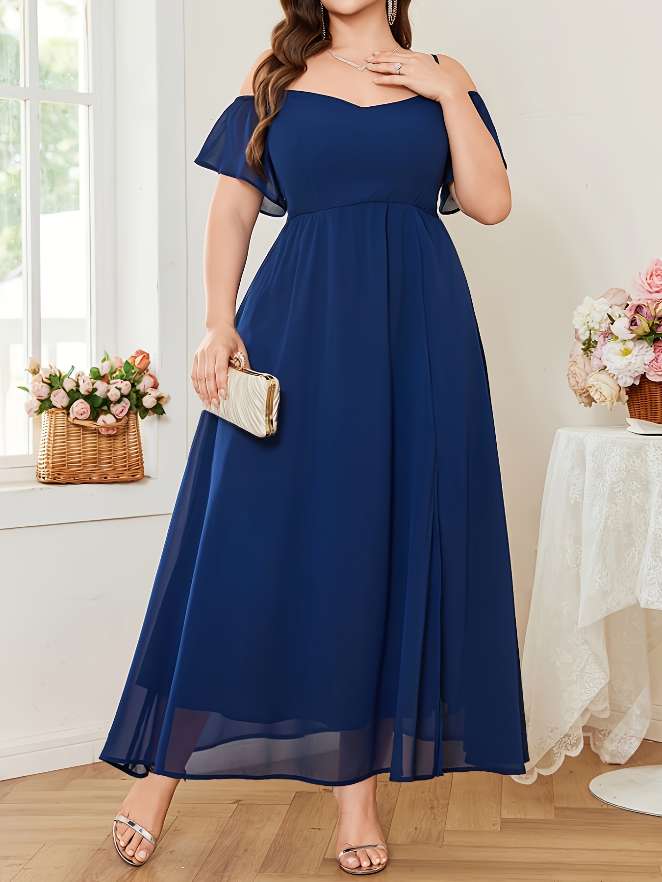 sachin and babi light blue dress Plus Size Chiffon Maxi Dresses main image 1