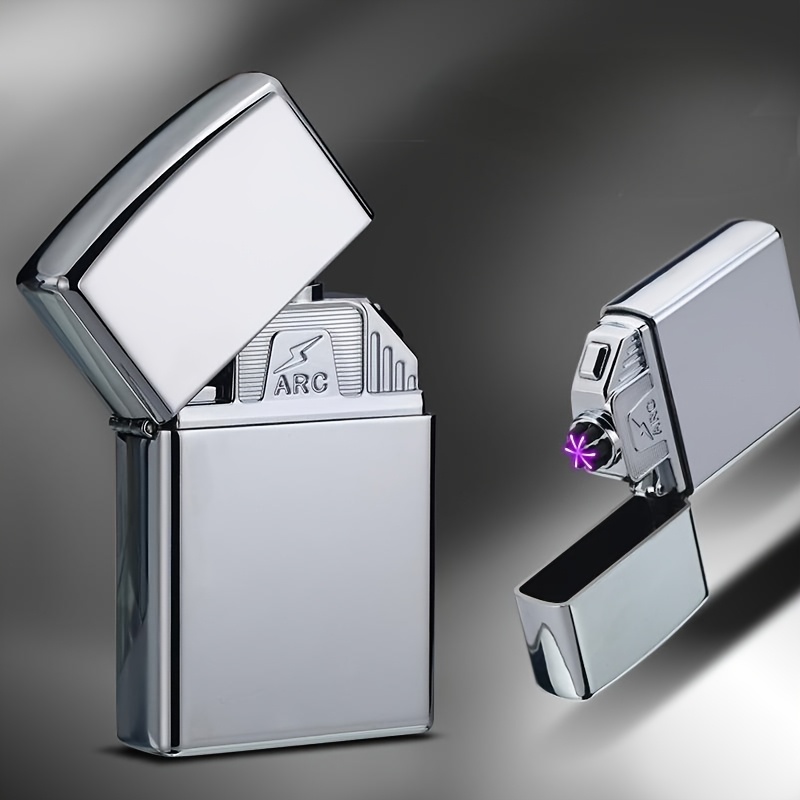   Windproof Electric Lighter - USB-Rechargeable, Heavy-Duty, Safe Plasma Ignition, Compact & Portable, for Camping, BBQ, Office, Gifts - Compatible with USB-Powered Devices