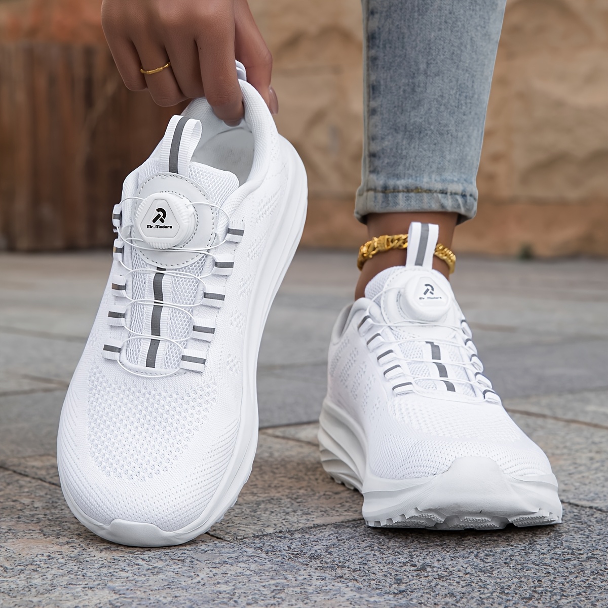 E-shop Modische Freizeit-Trailrunning-Schuhe für Damen mit weiterem Zehenbereich, atmungsaktive Outdoor-Sneaker für , leicht an- auszuziehende