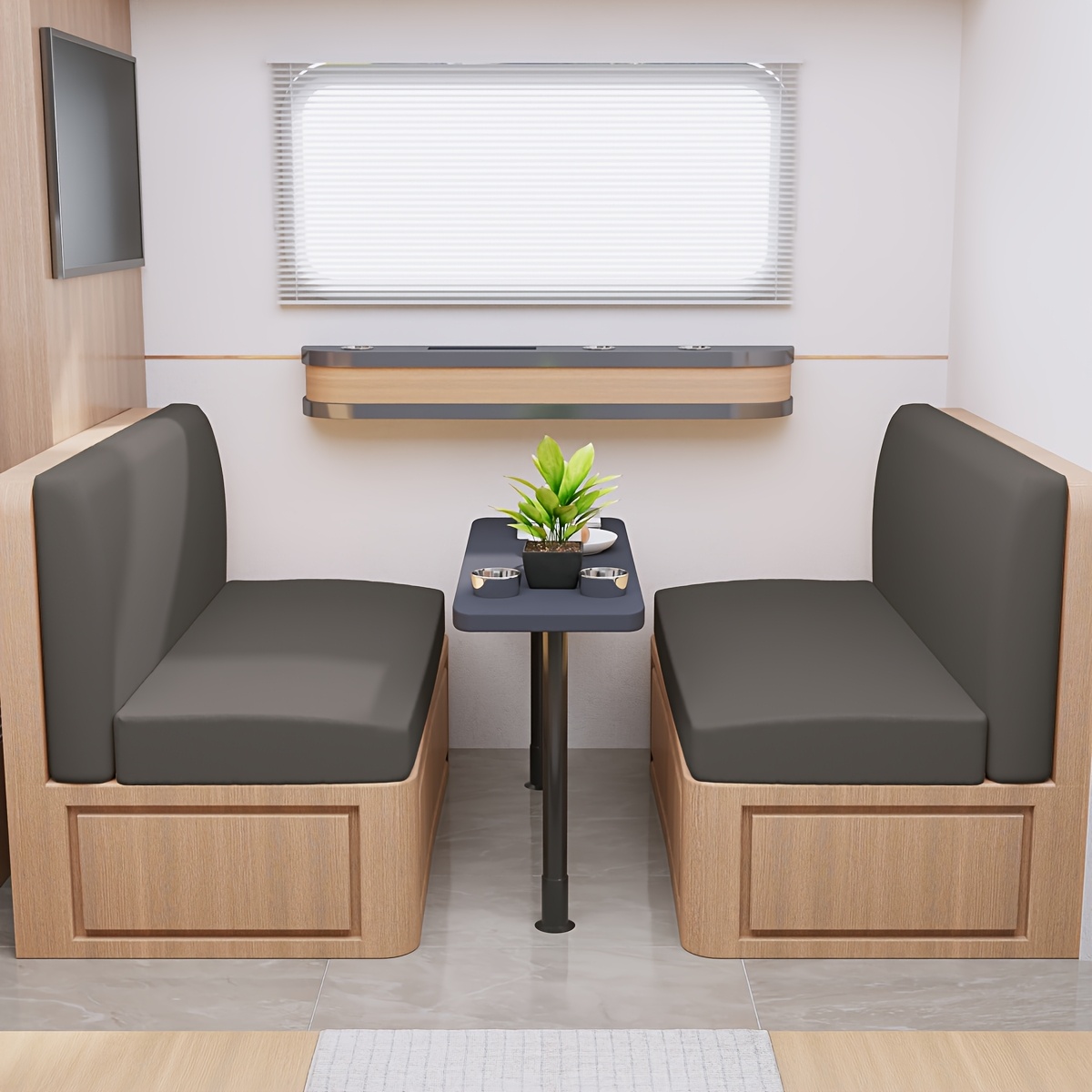 E-shop 2/4 Stk Elastische Fiber-Stoffbezüge für Wohnmobil-Sofa - Vollständige Abdeckung mit Dehnbarer Passform, Haustierfreundlich Ganzjahresnutzung,
