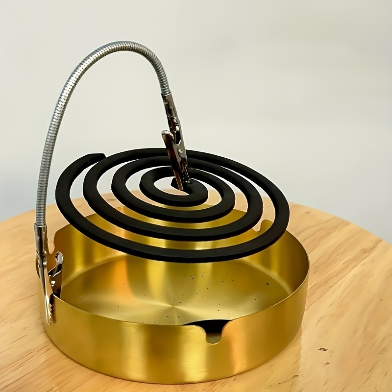Portable High-Temperature Resistant Dual-Head Alligator Clip Metal Mosquito Coil Holder | Essential for Indoor/Outdoor Camping and Travel | Adjustable Non-Slip Design