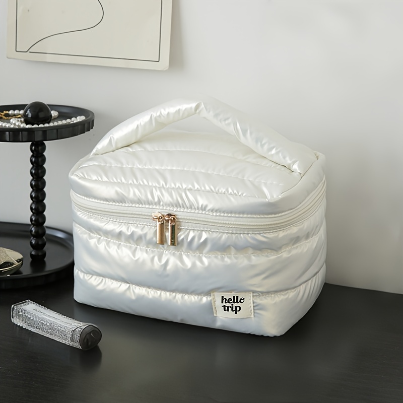 TEMU Borsa portaoggetti portatile di grande capacit� per cosmetici e prodotti per della pelle, beauty case a forma di nuvola, borsa da trucco