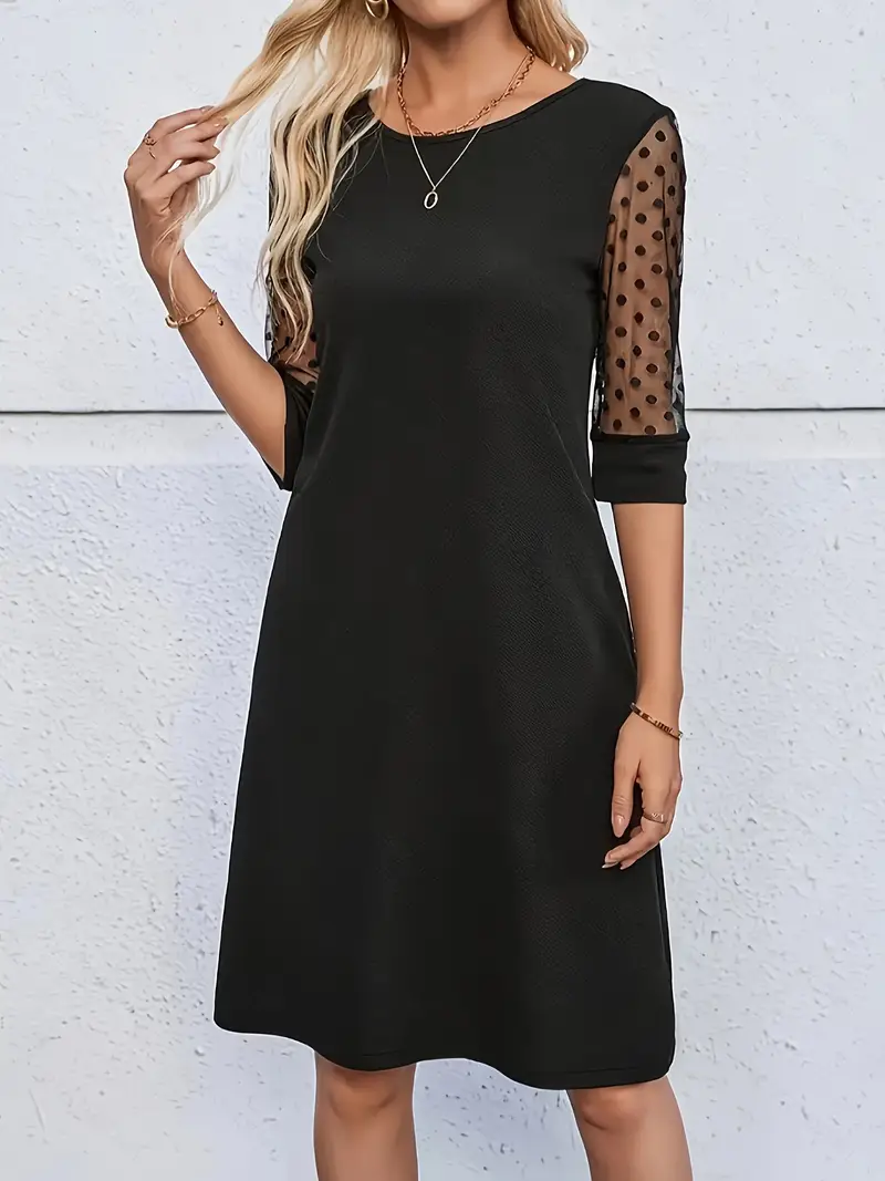 black midi dress au Comfortable Midi-Length Black Dress