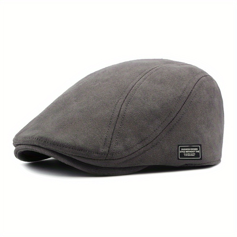 TEMU Gorra simple para hombre, boina clásica, gorra de visera tipo de estilo para /otoño, gorra vintage