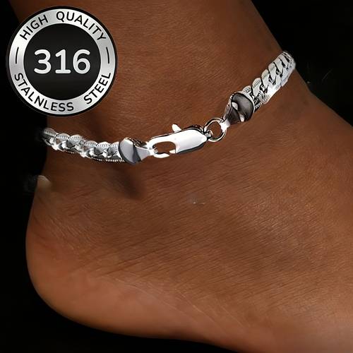 a steel unisex twisted bracelet anklet easy and fashionable everyday jewelry