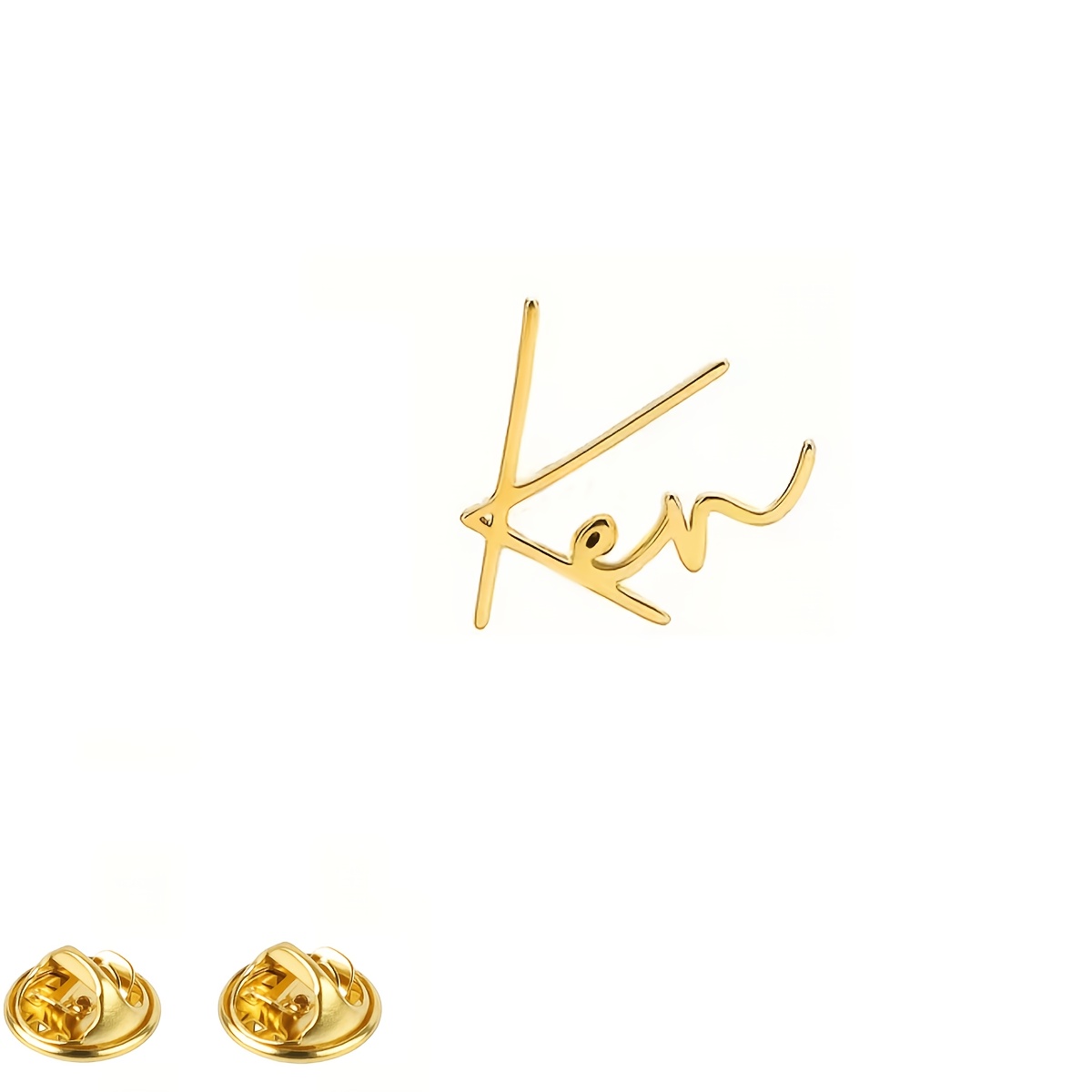 TEMU 1 Broche Personnalisée avec Nom | Épinglette de Mode Facile pour Femmes avec Signature Personnalisée, Bijoux en Acier Inoxydable, Idéal pour et