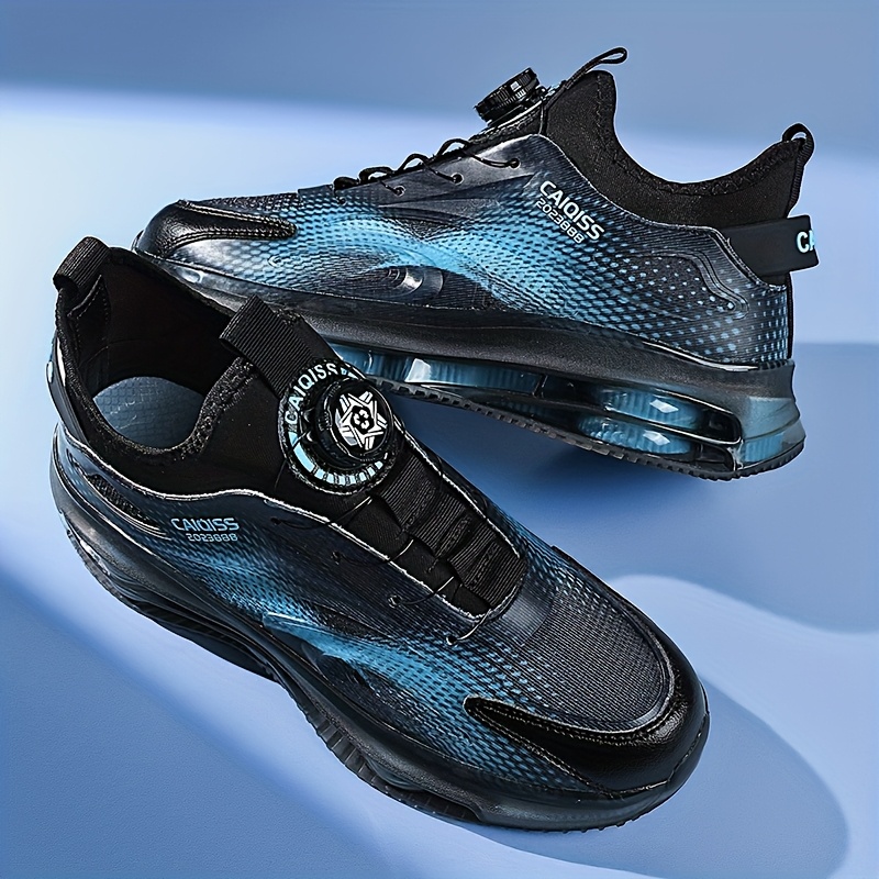 Image of New Casual Sports Running Shoes For Men, Lace- Rotary Comfortable Insole Breathable Non-slip Wear-resistant Elastic Soft Sole