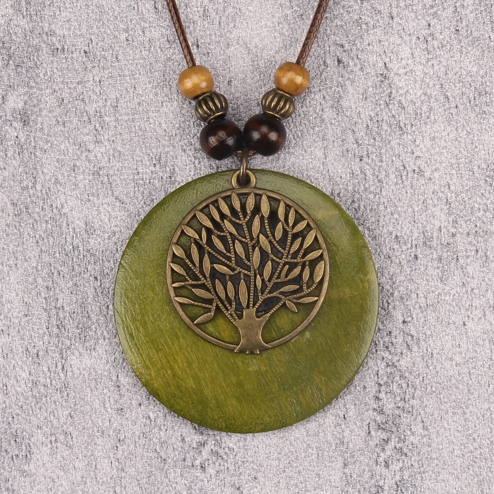 TEMU 1pc Collar Vintage Árbol de Bohemio - Cadena Larga con Colgante Circular - Joyería Elegante para Mujeres y Hombres - Regalo de , Aniversario o