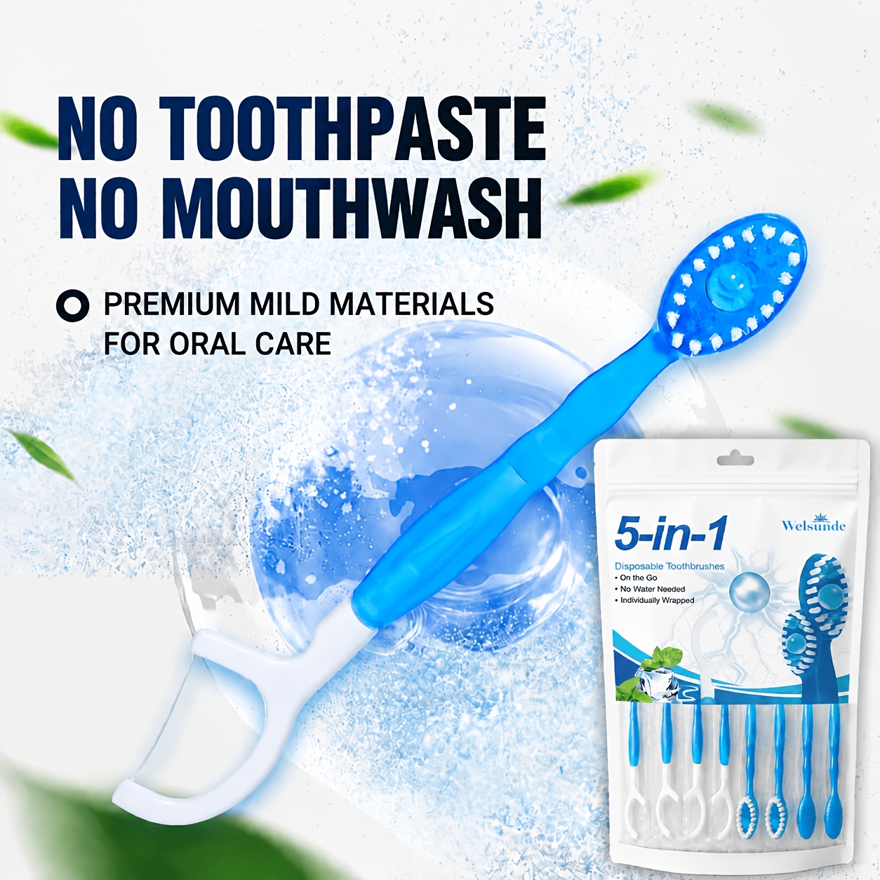 8pcs 5-in-1 Multifunctional Travel Toothbrush Kit