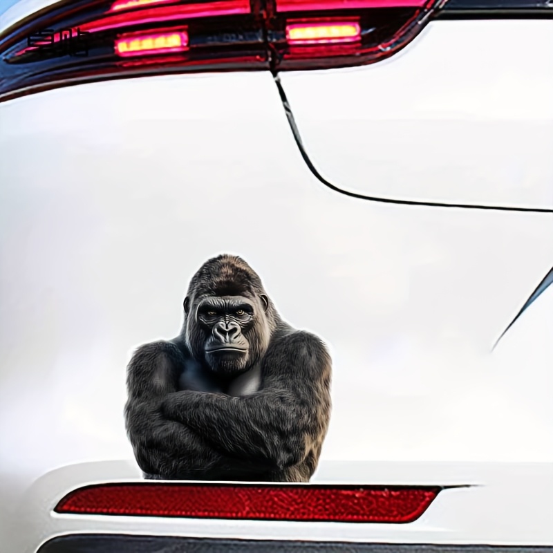 

Vinyl Decal Sticker Of A Gorilla With , Waterproof For Windows, Suitable For Cars, Motorcycles, Campers, Trucks, And Laptops.