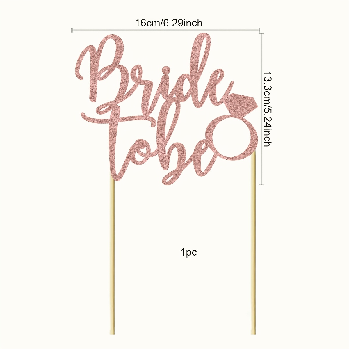 A Sparkling 'bride To Be' Cake Topper For Weddings And Engagement Parties, Perfect For Decorating Cakes And Gifting