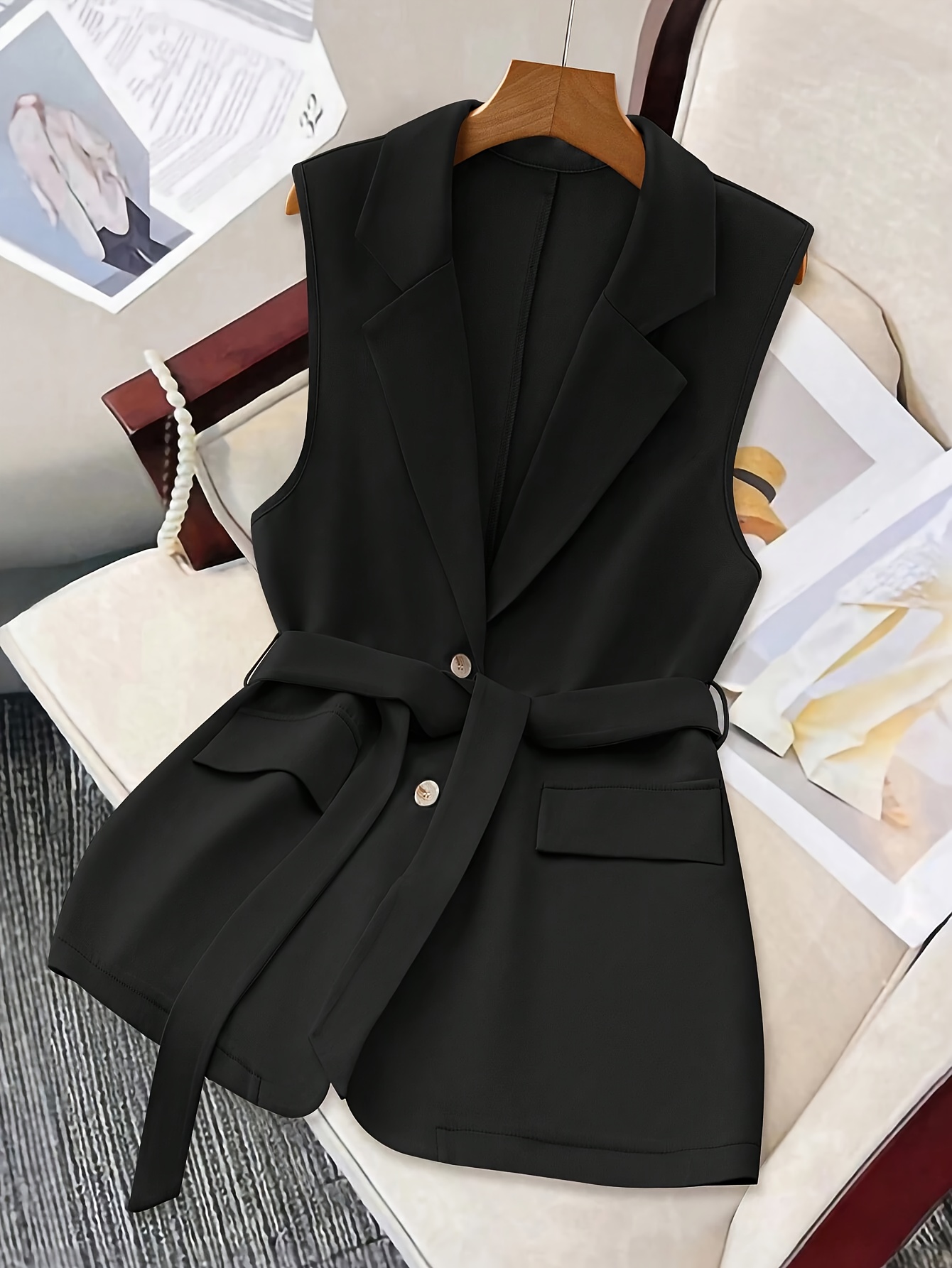 black dress for gala Striking Black sequined fitted maxi dress, Midnight Walk XXL / 12 / Black main image 0
