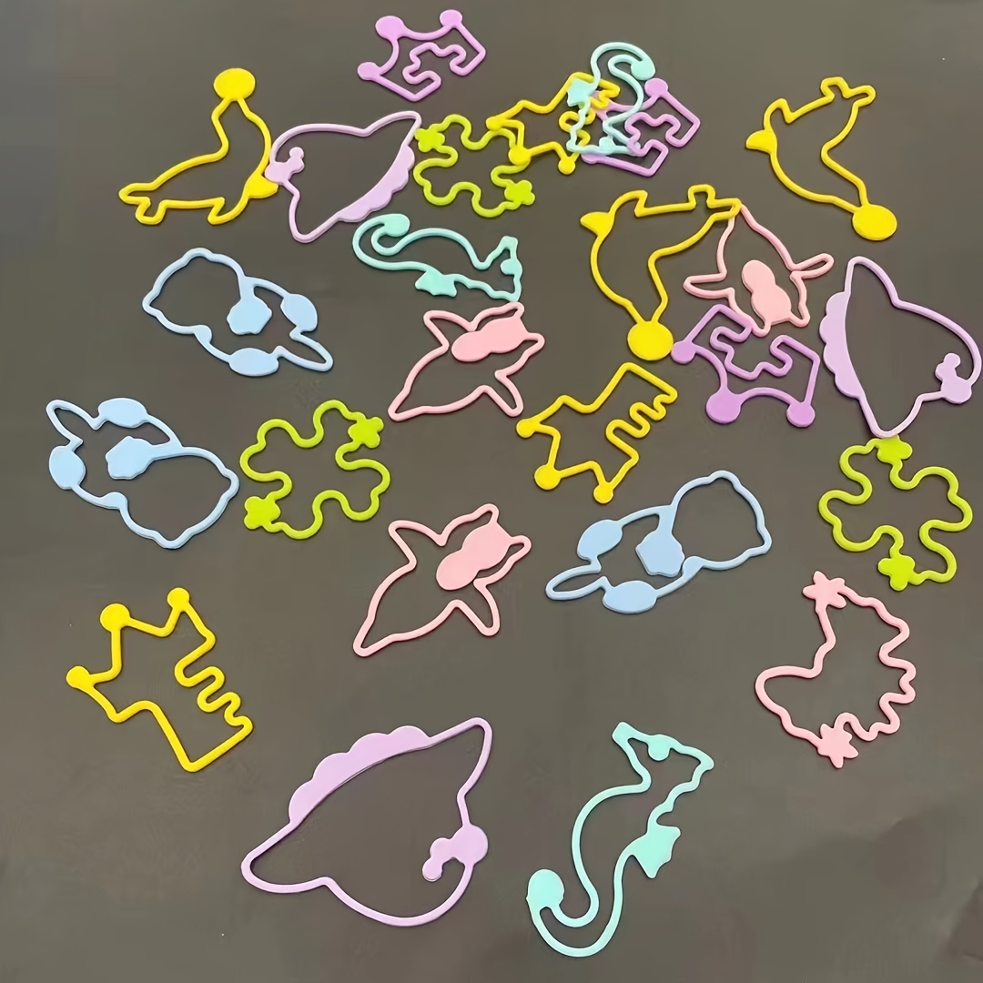 

Lot de 10 Bracelets en Silicone Animaux de Dessin Mignons - Élastiques Colorés pour Cheveux & Poignet, Parfaits pour & les Vacances