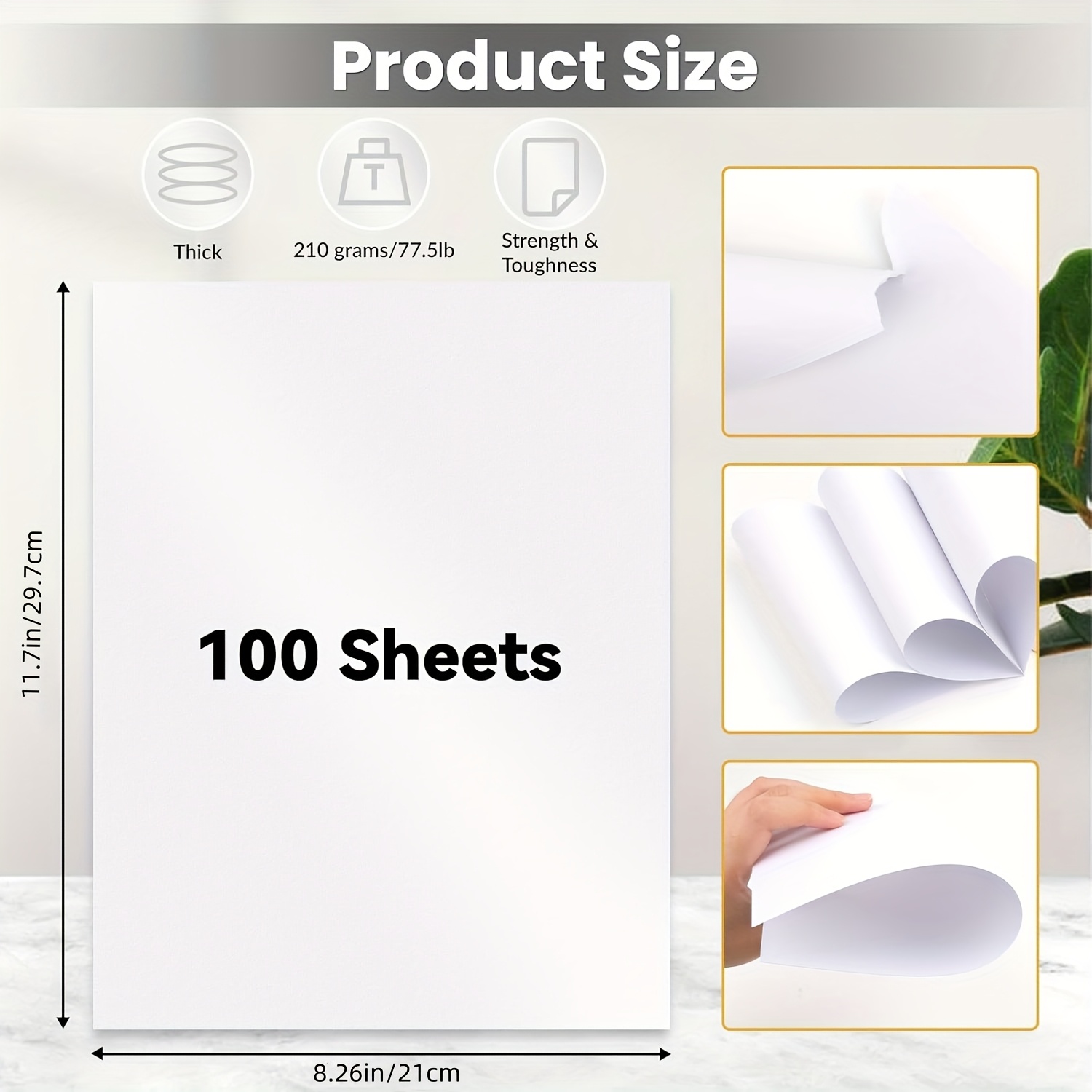 200 Pack Brown Craft Paper For DIY Projects, Classroom, Letter Size Kraft Paper Material Sheets, 130gsm, 8.5 X 11 In