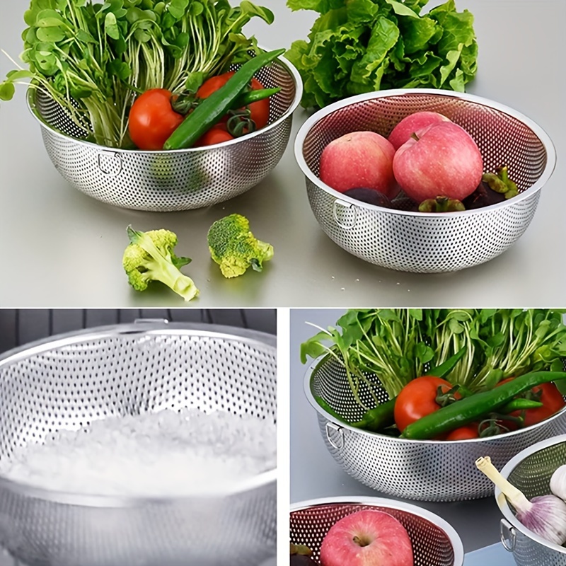 Colador de cocina de acero inoxidable escurridor metálico para pasta  verduras