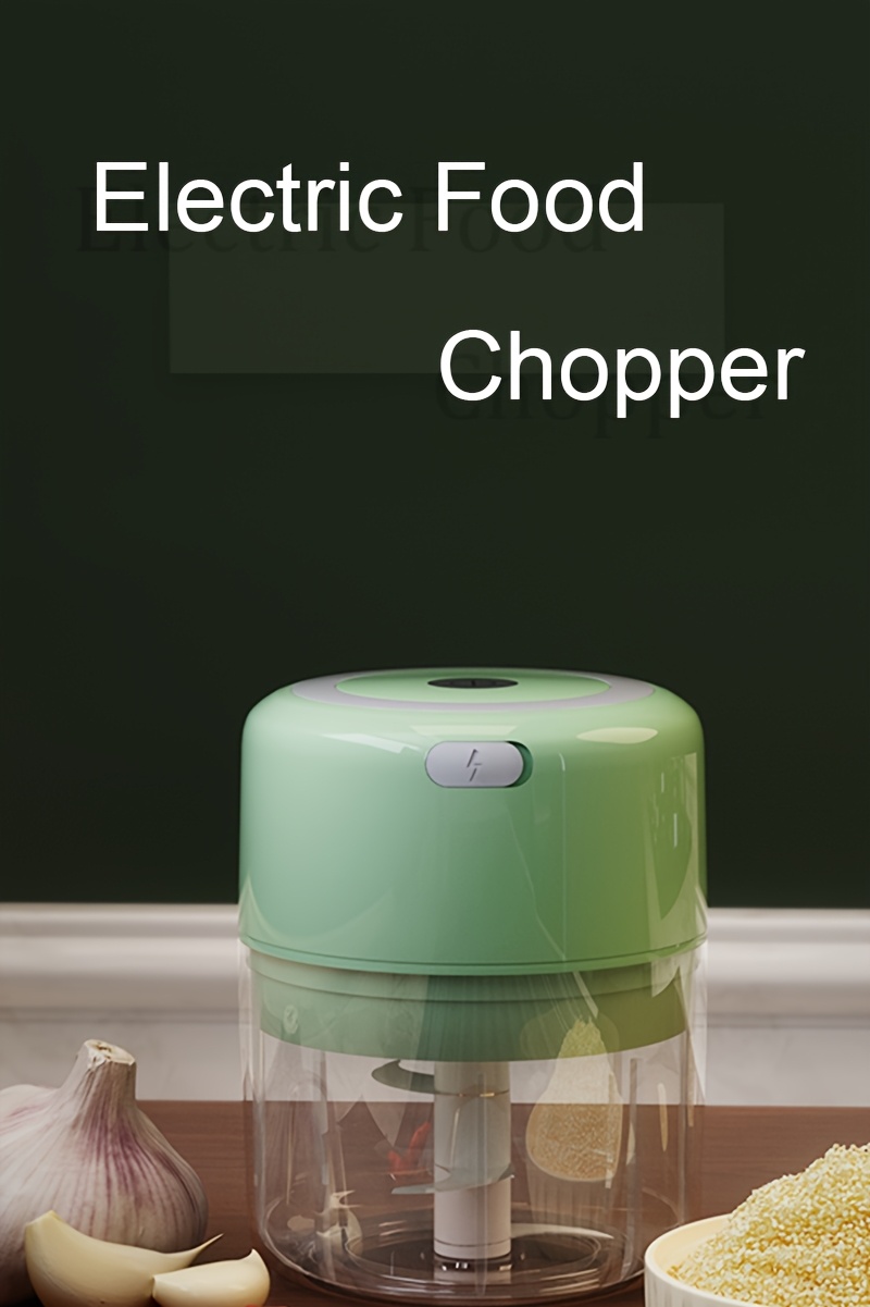 mini kitchen rechargeable garlic chopper with   steel blade durable pp material usb charging 1200 rpm motor   for garlic peppers onions     small kitchens garlic crusher Product details 0
