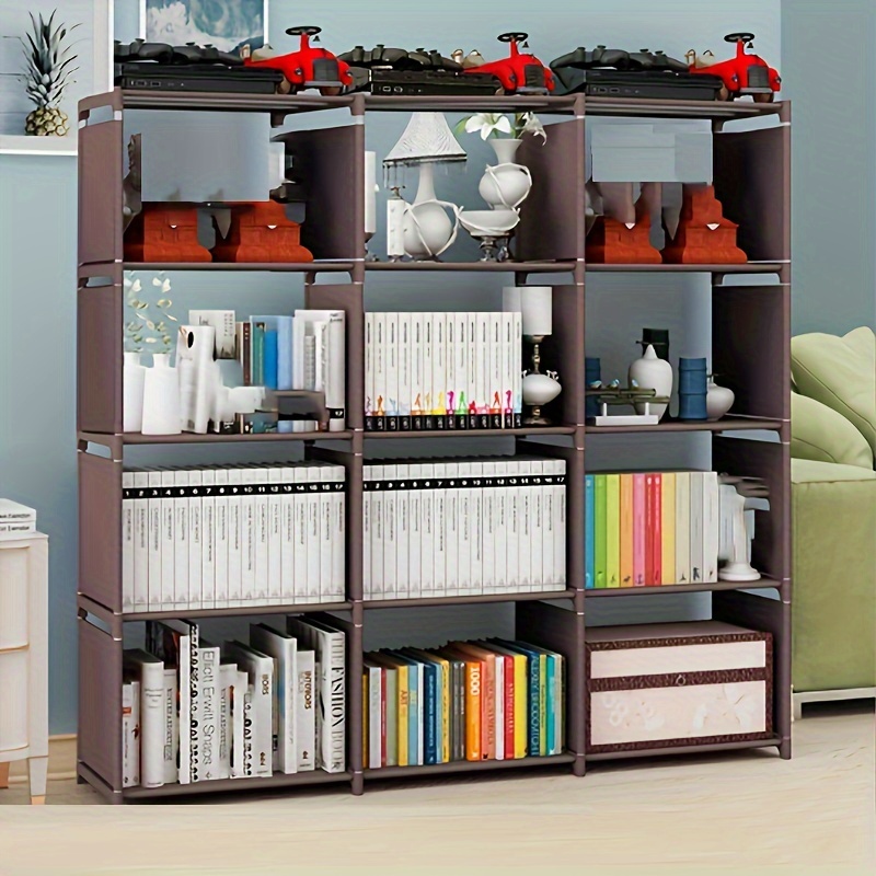 

1pc Adjustable Iron Multi-tier Shelf - Modular Freestanding Bookshelf, Home Office Multi-functional Organizer Display Rack