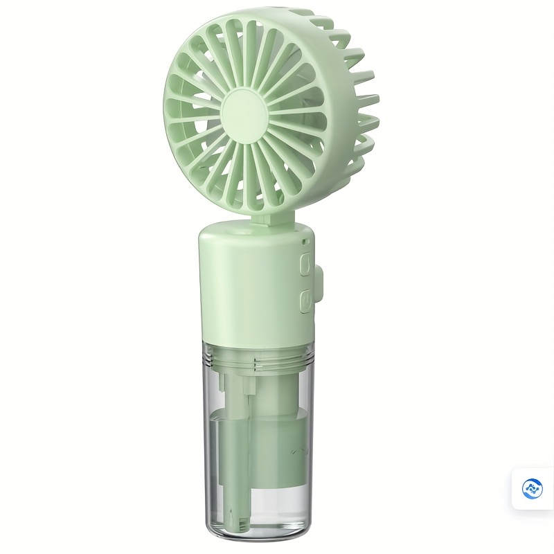 Mini ventilateur de cou rechargeable par USB avec fonction brumisateur, ventilateur de bureau pliable, ventilateur de poche portable