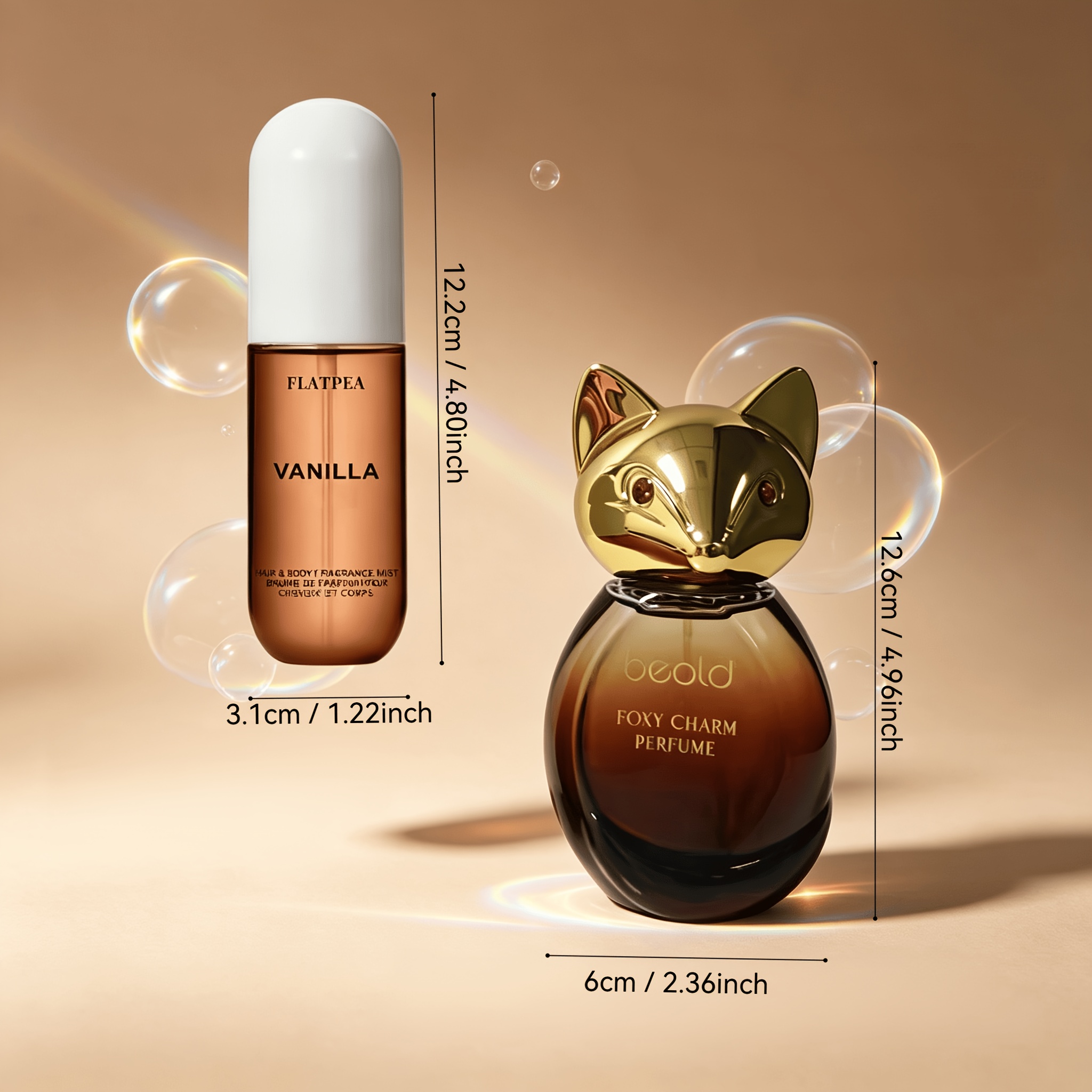 Image of 2pcs Gourmand Perfume Set Gourmand Coconut Creamy Musk And Citrus Creamy Notes For Daily Dating Holiday Gift Concentration 5 To 15 Percent