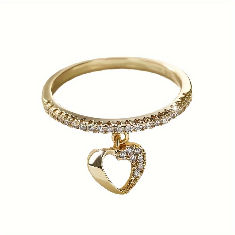 Heart Pendant Ladies' Ring