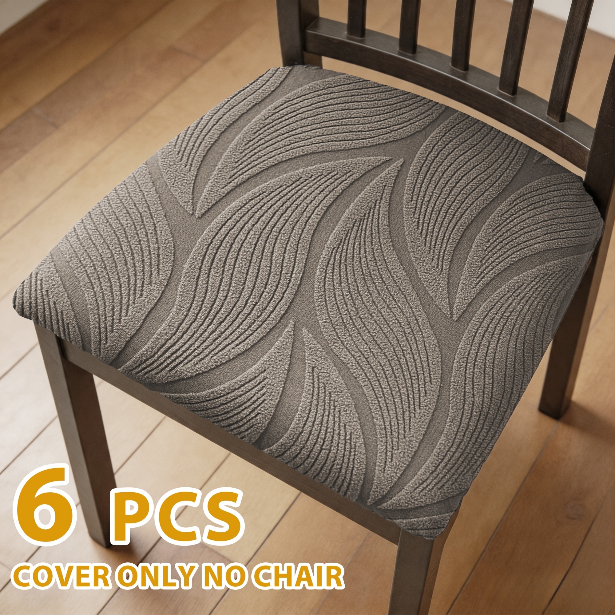 TEMU 4/6 pcs. Housses de chaise de salle à manger extensibles à fermeture élastique - Housses douces et ajustées d'une seule pièce adaptées à et à
