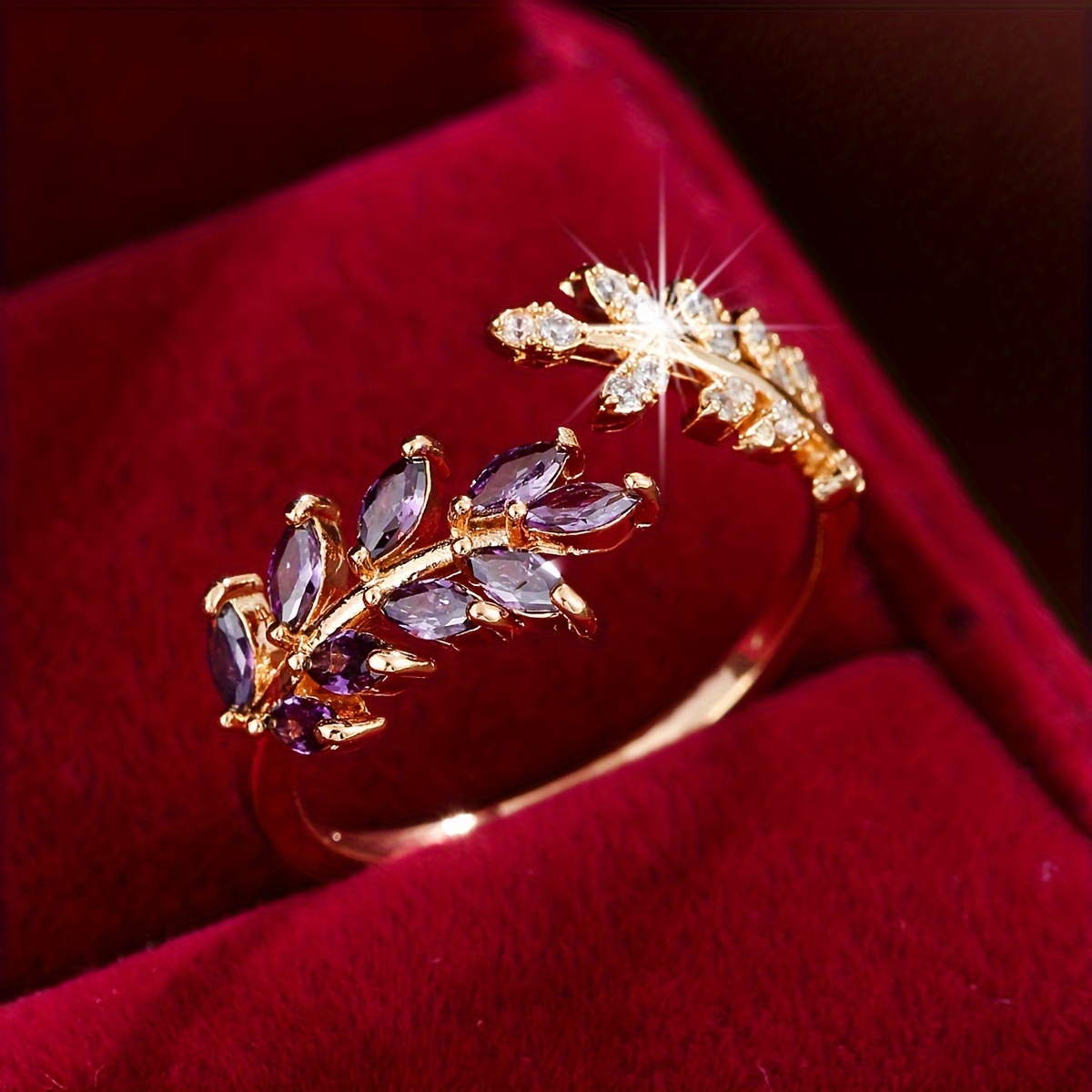 Women's Elegant Wheat Ear Design Ring, Pastoral Style