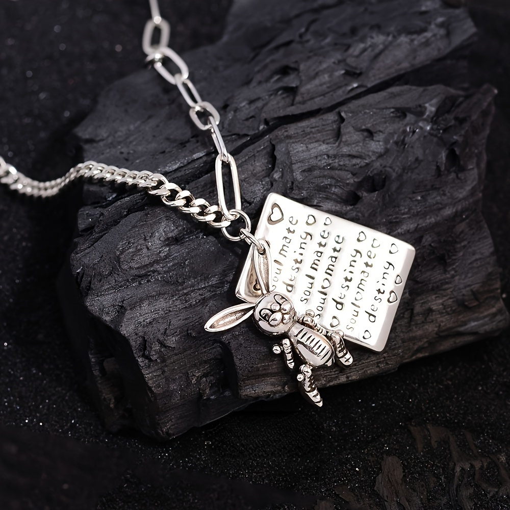 european necklace men cute rabbit pendant Temu Mauritius