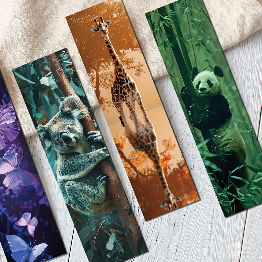 

30-pack Unique Animal World Graffiti Bookmarks - Colorful, Creative Paper Page Markers For Readers & Diy Messages Animal Bookmarks