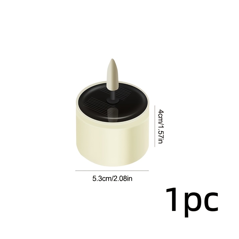 Solar Powered Led Candle Light Flickering Flameless Outdoor Garden Atmosphere Lamp Solar Control Auto On Off Table Garden Patio Memorial Decoration