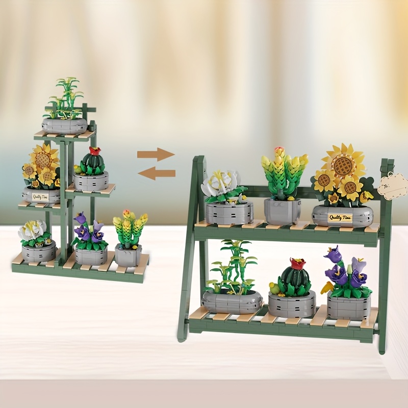 873pcs succulent garden building blocks set 6 in 1 diy - Temu