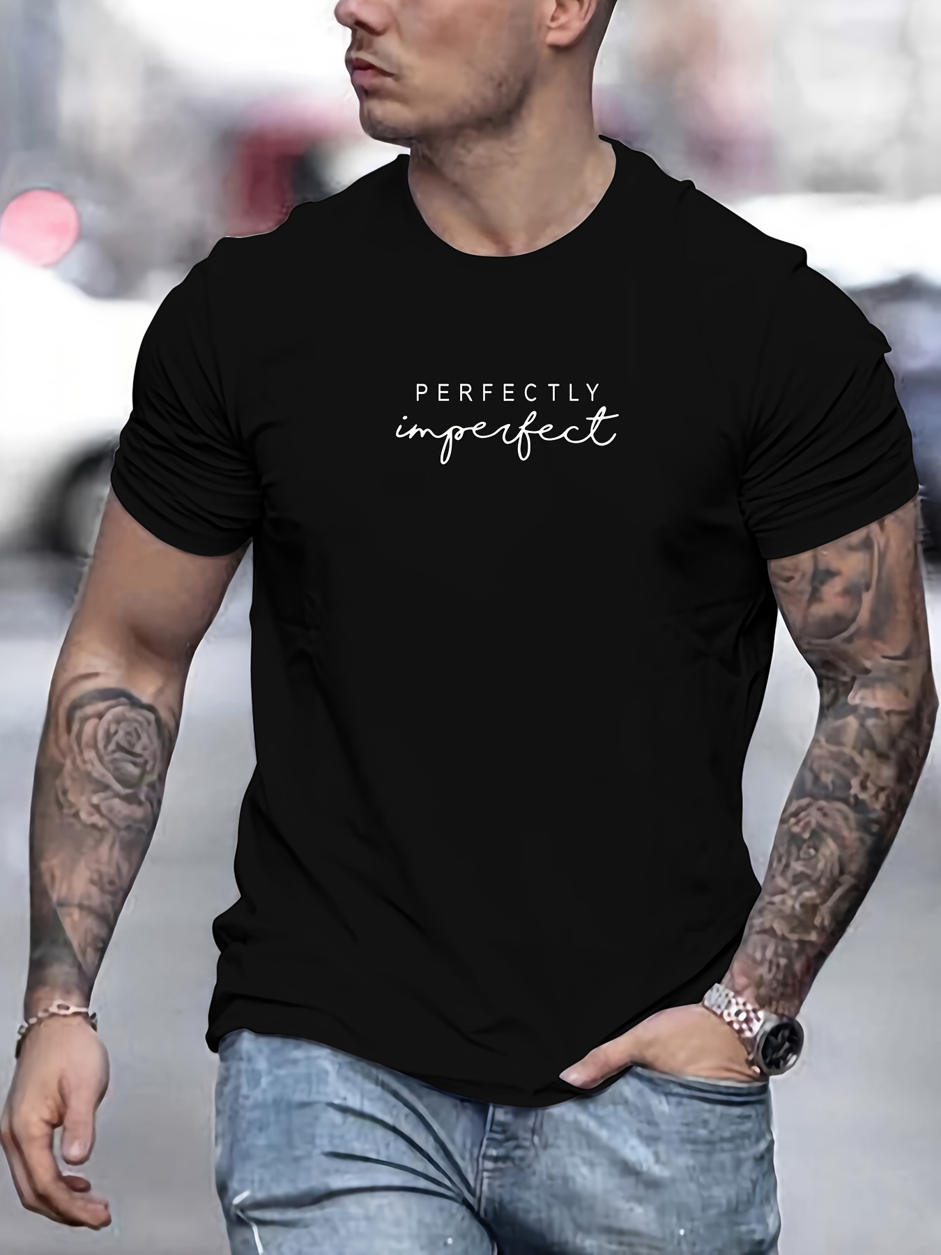 Men'S Print T-Shirt, Short-Sleeved Casual Round-Neck T-Shirt for Summer