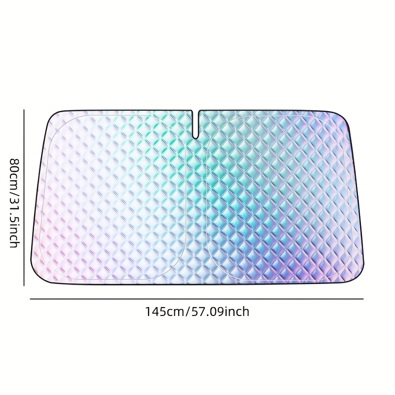 TEMU 1pc Car Sunshade For Front Windshield, Blocks Strong Sunlight And , Portable And Foldable Design, Provides Heat Insulation And For The Front