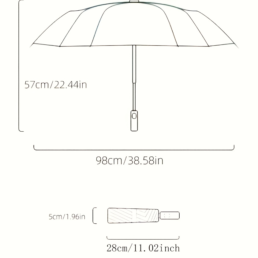 TEMU Parapluie automatique attrayant à changement de couleur, adapté à une utilisation en extérieur, avec un design unisexe élégant. Fonctionnalité