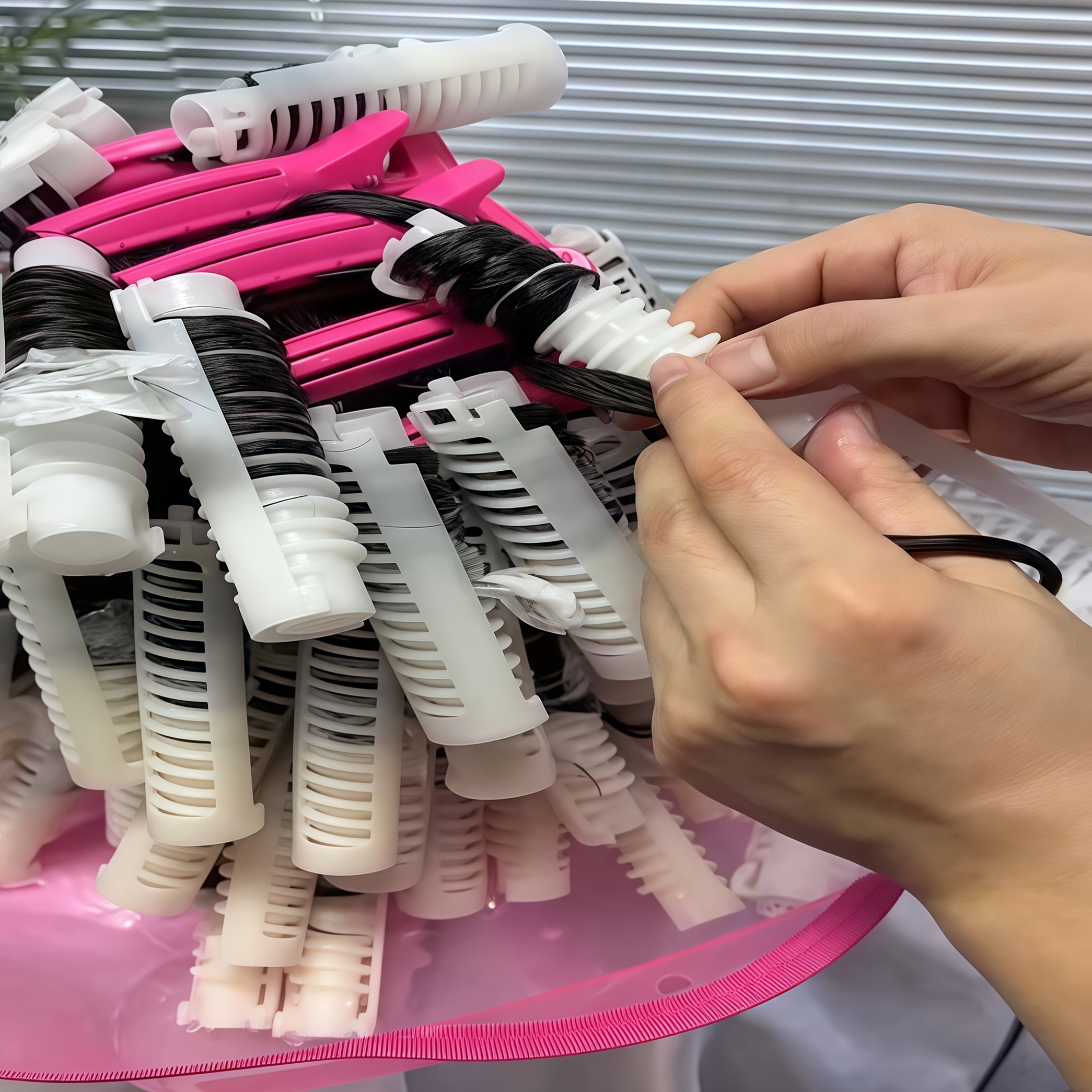 spiral hair curlers sold on Temu United States