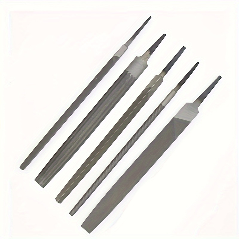 

5pcs 6 Inch Industrial Steel Files Set Flat/round/half Round//square For Metalworking Woodworking Steel File Flat